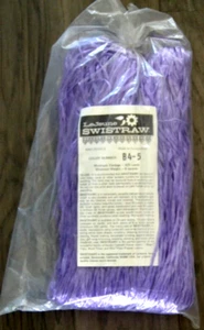 LeJEUNE SWISTRAW Raffia PURPLE Viscose Rayon Vintage 4000 Denier Switzerland Bag - Picture 1 of 3