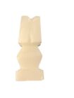 White Marble Onyx Stone Replacement Rook Chess Piece Hand Carved  4” Tall