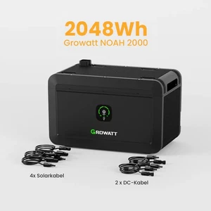 2,048kWh Growatt NOAH 2000 Balkon PV Solarspeicher LiFePO4 für Balkonkraftwerk - Bild 1 von 19