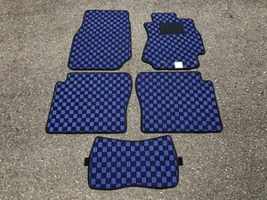 Toyota Chaser Mark II JZX100 GX100 Floor Mats Blue Check 1996–2000 New Japan - Picture 1 of 4