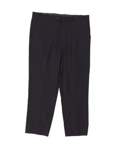 NAUTICA Mens Straight Suit Trousers W41 L29 Navy Blue Check Polyester AD12 - Picture 1 of 3
