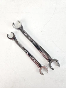 SK TOOLS USA FLARE NUT LINE WRENCH 2 pc SET 1/2 x 9/16 F1618 & 5/8 x 11/16 F2022 - Bild 1 von 7