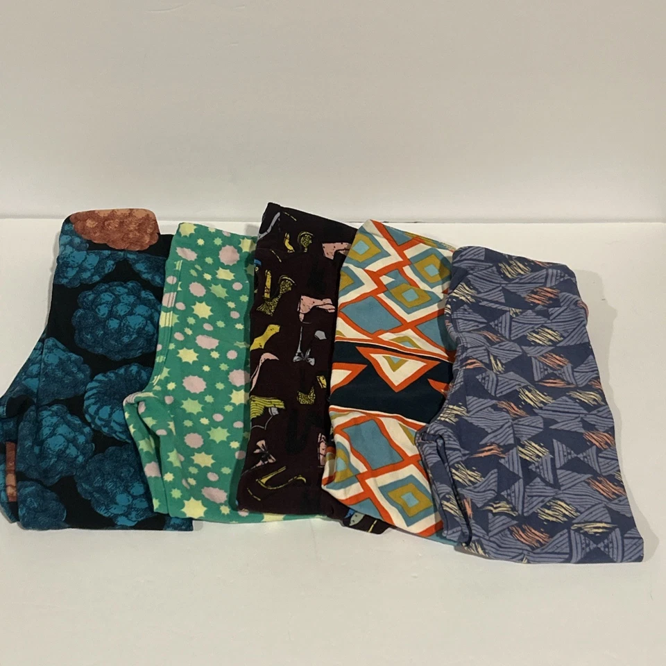 Lote De 5 Leggings Nuevos Sin Etiquetas LuLaRoe Niños Talla S/M- DIVERTIDOS Estampados Coloridos, Tacones, Bayas Foto 1 de 4