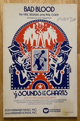 MÚSICA DE BANDA DE MARCHA - Neil Sedaka - Bad Blood - 1976 PUNTUACIÓN COMPLETA Foto 1 de 2