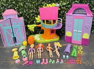 Y2K Polly Pocket Happenin' Pet Salon, ranch in stile cavalcabile e casa sull'albero per animali domestici - Foto 1 di 20