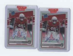 2020 Isaiah Simmons Donruss Rated Rookie lot Refractor Auto /99 Packers - Picture 1 of 2