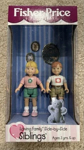 FISHER PRICE LOVING FAMILY SIBLINGS BROTHER & SISTER DOLL HOUSE TOY 1999 MATTEL - Picture 1 of 3