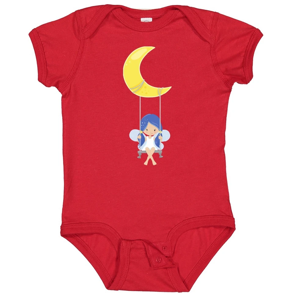 Inktastic Stardust Fairy, Lindo Hada, Hada en un Columpio, Luna Bebé Body Estrella Foto 1 de 1