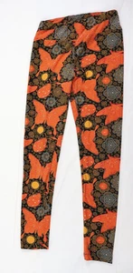 LuLaRoe Leggings Donna Taglia Unica Nero Multi Farfalla Floreale Vibrante Elasticizzato - Foto 1 di 11