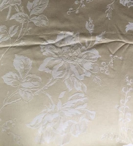 STUNNING Classic Laura Ashley Jacquard Pale Gold Floral Fabric SOLD PM Chantilly - Picture 1 of 6