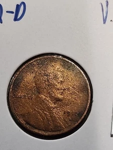 1912- D Lincoln Wheat Cent Penny V.F Condition - Picture 1 of 3