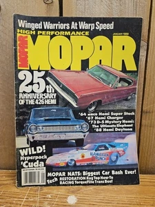 High Performance Mopar Magazine Jan 1998 25th Anniversary of The 426 Hemi - Picture 1 of 5