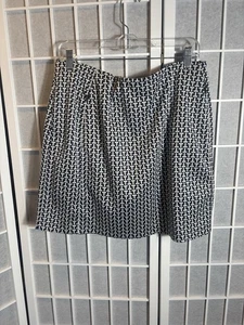 Tory Burch Monogram Navy Blue/White Athletic Skirt Size XL Tennis Golf Pickle Ba - Picture 1 of 7