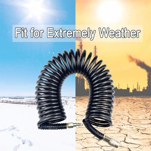 Air Compressor Hose Tube Flexible Air Tool with Connector Pneumatic Spring Pipe - Foto 1 di 19