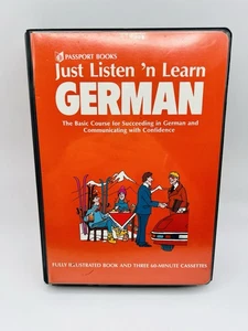 Passport Books Just Listen 'n Learn GERMAN Fully Illustrated Book & 3 Cassettes - Picture 1 of 14