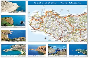 CARTOLINA SICILIA CASTELLAMMARE S.VITO LO CAPO SPIAGGIA MARE SICILY POSTCARD - Imagen 1 de 1