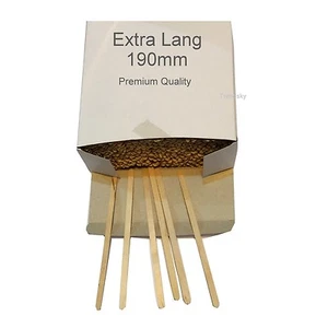Extra Lang ! BIO Holz Rührer 190mm Rührstäbchen 19cm Kaffeerührer Teerührer Stab - Bild 1 von 2