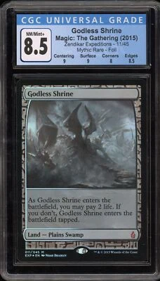 Magic MTG Godless Shrine Zendikar Exped. Mythic Rare Foil #11 CGC 8.5 - Image 1 of 2