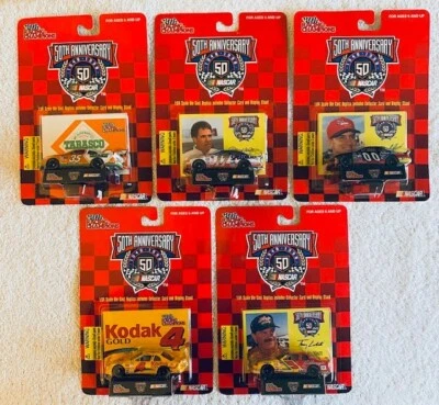 Racing Champions 1998 50th Anniversary 5-car lot of 1/64 NASCAR diecast - Image 1 of 4