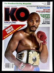 Rivista KO giugno 1981 copertina Marvin Hagler con poster Eddie Mustafa Muhammad - Foto 1 di 3