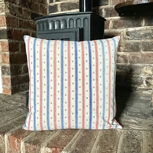 307. Handmade Red and Blue Anchor LINEN Cotton Cushion Cover.Various sizes - Picture 1 of 3