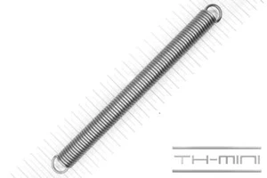 Molla di trazione 2,5 mm gancio occhiello 18,5 x 219 mm 22,8 kg spirale acciaio inox metallo - Foto 1 di 1