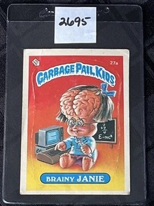 1985 Garbage Pail Kinder Karte Serie 1 OS1 glänzende Rückseite GPK GETRAGEN Brainy Janie 27a - Bild 1 von 11