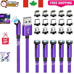 Jeu de câbles de charge magnétiques 3 en 1 polyvalents - Charge rapide et conception anti-poussière - Photo 1 sur 9