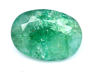 Certified Natural Zambian Emerald 4.45 Ct Oval Cut Untreated Loose Gemstone - Picture 1 of 8