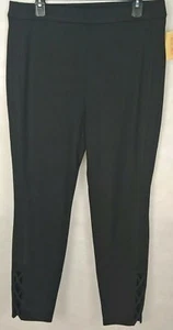Womens American Rag XL Black Skinny Pants Lattice Hem Stretchy New - Bild 1 von 8