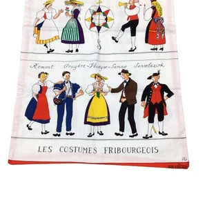 Vintage Swiss Made Storage Sac Travel Laundry Sack LES COSTUMES FRIBOURGEOIS - Picture 1 of 13