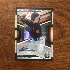 kristian campbell 2023 Panini Elite Prime Numbers Autograph #d 27/60 Rookie - Picture 1 of 14