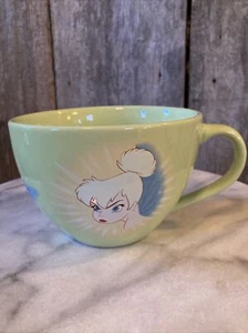 "Walt Disney Presents Peter Pan" Coffee Cup Soup Mug XL Green Tinkerbelle 16 oz - Picture 1 of 6