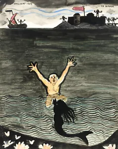 Léon Spilliaert - The Drowning (1904) Mermaid - 17" x 22" Fine Art Print - Picture 1 of 1