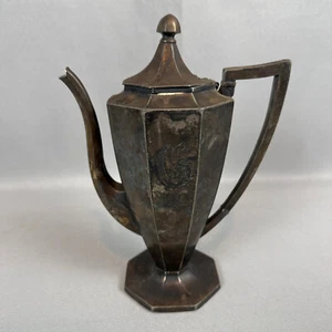 Vintage Wilcox Silverplate Co Teekanne aufklappbar mit Deckel 8,75" Antik 1951 Art Deco - Bild 1 von 11