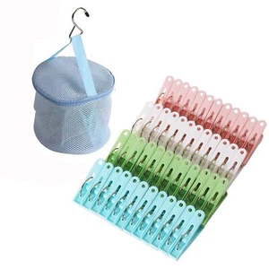 48 Pack Plastic Clothes Pins Heavy Duty Outdoor for Hanging Clothes, Colored - Picture 1 of 7