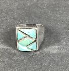 Vintage Indigenous American Silver Turquoise Ring Jewelry Size 9