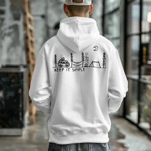 Weiße Hoodie mit dem "Keep it Simple" in Größe XL - Bild 1 von 1