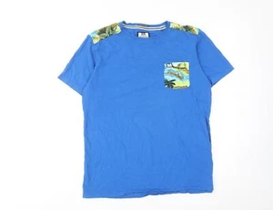 Weekend Offender Mens Blue Cotton blend T-Shirt Size M - Picture 1 of 10