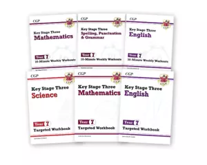 *New* CGP Year 7 Complete Workbook Bundle (6 Books) - English Maths Science - Picture 1 of 7