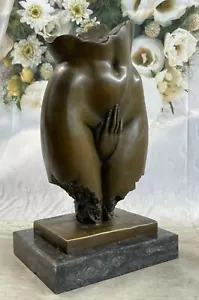 Bronze Skulptur Kunst Deko Limitierte Auflage Nackte Frau Erotik Torso Und Hand - Bild 1 von 7