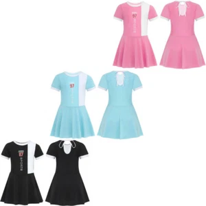 Girls Swimsuit Pool Skirt Sun Protection Dress A-line Costume Swimwear Athletic - Picture 1 of 28