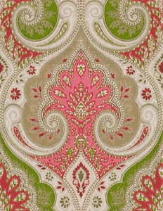 Kravet Paisley Tessuto Tappezzeria Drappeggio Stampa Lino Latika Geranio IN CANTIERE - Foto 1 di 5