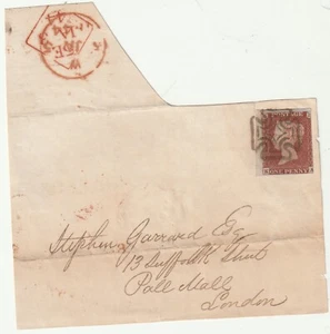 1844 GENNAIO 3 PEZZI IN PERFETTE CONDIZIONI CROCE MALTESE 3 MARGINI 1d IMPERF DUBLINO A LONDRA - Foto 1 di 2