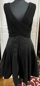 NWT Tadashi Shoji Black Pleated Swing SZ 12 Dress - Picture 1 of 5