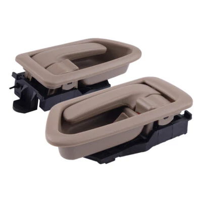 Par de cubiertas de moldura de panel de manija de puerta interior beige aptas para Toyota Camry 1997-2001 hm Foto 1 de 4