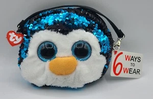 TY Beanie Boos Pinguin Farbwechsel Pailletten WADDLES Schultertasche Handtasche Neu aus altem Lagerbestand - Bild 1 von 10