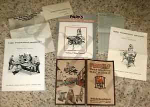 PARKS WOOD WORKING MACHINES 1925 CATALOG 3 BULLETINS + LATHE PLANER JOINTER SAWS - Picture 1 of 5