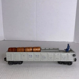 USED Lionel 3562 O Scale, Operating Barrel Car w/ Barrels Santa Fe ATSF #356225 - Picture 1 of 6