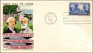 Scott 982 3 Cents Washington / Lee Fluegel FDC Unaddressed Planty 982-15 - Picture 1 of 2